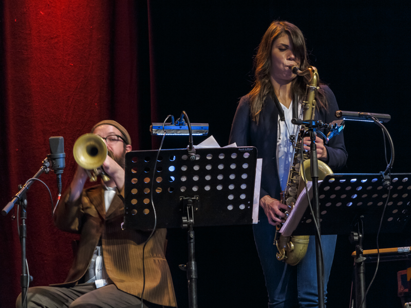 SWR NEWJazz Meeting 2014, Kirk Knuffke, Kornett / Melissa Aldana, Tenorsaxofon