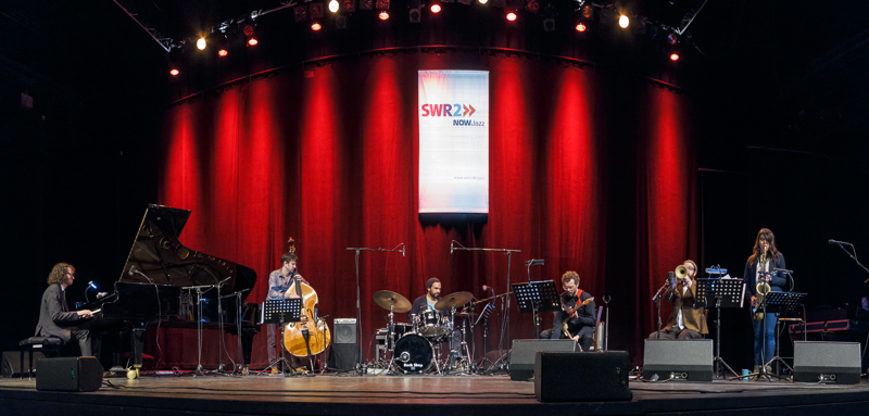 SWR NEWJazz Meeting 2014, im.pro.vise: Jacob Sacks, Klavier / Joe Martin, Bass / RJ Miller, Schlagzeug / 
Jakob Bro, elektrische Gitarre / Kirk Knuffke, Kornett / Melissa Aldana, Tenorsaxofon