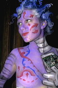 Model von Artist Birgit Linke, Swiss Bodypainting Day 2006, Hotel Seeburg, Luzern, Switzerland