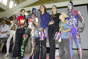 Die drei Sieger Teams. Den Ersten Rang gewinnt Bella Volen, im Zweiten Rang folgt Sabine Vogel und Gaby Hayek-Renner belegt den Dritten Rang., Swiss Bodypainting Day 2006, Hotel Seeburg, Luzern, Switzerland