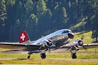 Engiadina Classics 2008, Swissair DC-3, private, aircraft, airshow, Airport, Samedan, SWITZERLAND