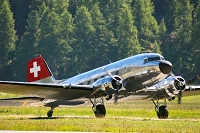 Engiadina Classics 2008, Swissair DC-3, private, aircraft, airshow, Airport, Samedan, SWITZERLAND