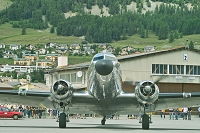 Engiadina Classics 2008, Swissair DC-3, private, aircraft, airshow, Airport, Samedan, SWITZERLAND