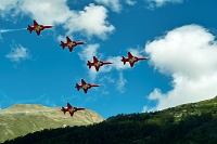 Engiadina Classics 2008, Patrouille Suisse, military, aircraft, airshow, Airport, Samedan, SWITZERLAND