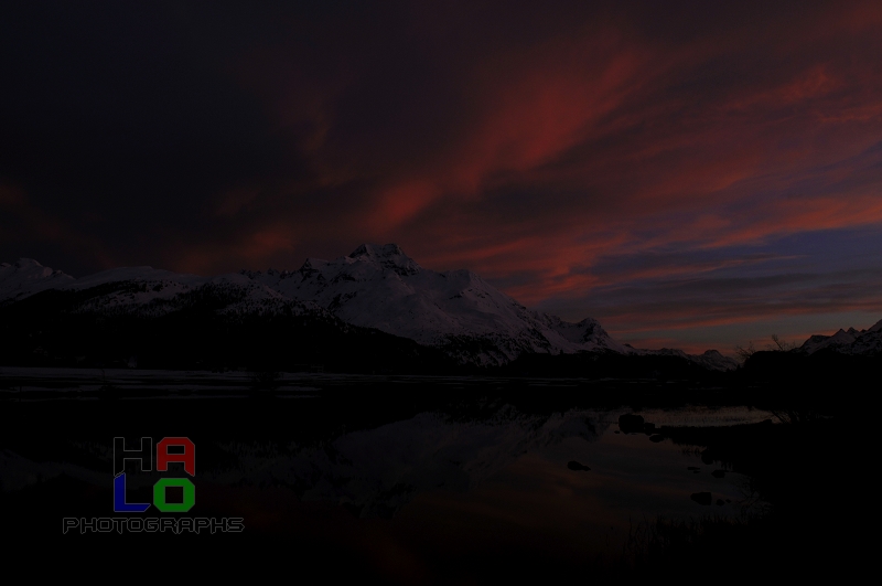 Sunset Reflection,  , Piz Margna, Sils/Segl, Grisons, Switzerland