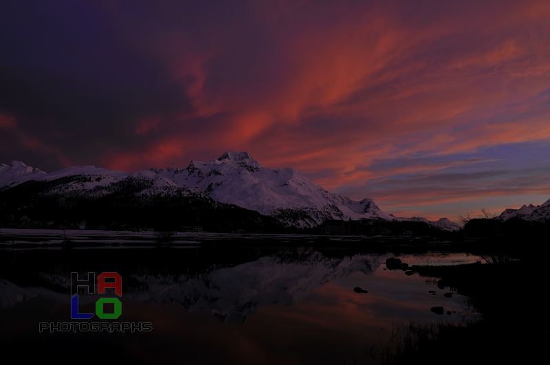 Sunset Reflection,  , Piz Margna, Sils/Segl, Grisons, Switzerland