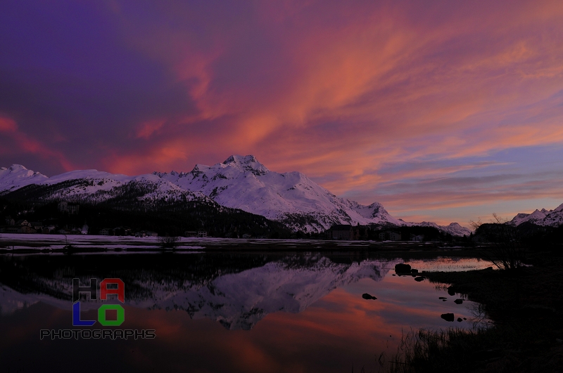 Sunset Reflection,  , Piz Margna, Sils/Segl, Grisons, Switzerland