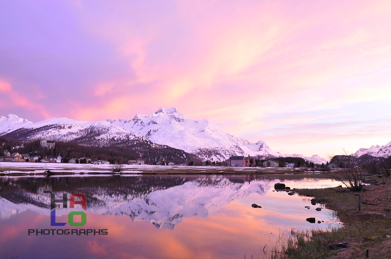 Sunset Reflection,  , Piz Margna, Sils/Segl, Grisons, Switzerland