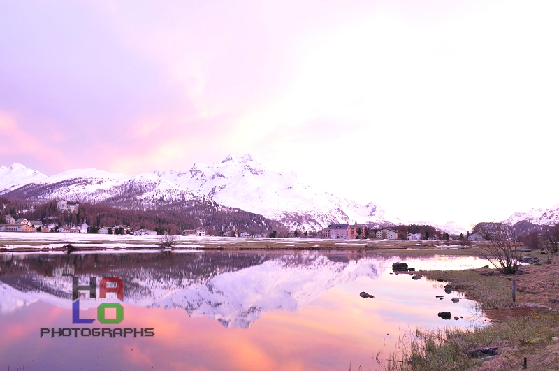 Sunset Reflection,  , Piz Margna, Sils/Segl, Grisons, Switzerland