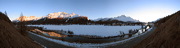 Lake shore, Sils/Baselgia, Grisons, Switzerland, Alpenglowing Piz Corvatsch, &nbsp;Lej da Segl, Silsersee, Piz Rosatsch, Munt Arlas, Piz Corvatsch, Piz Grialetsch, Piz Fora, Piz Margna, Piz Salacina, Piz Lunghin, Inn