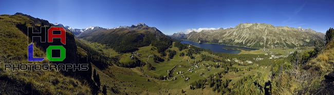Awesome mountain vista, Marmoré, Sils/Segl, Grisons, Switzerland, Lej da Segl, Silsersee, Piz Lunghin, Piz Grevasalvas, Piz Materdell, Piz Lagrev, Piz Polaschin, Piz Margna, Moutt'Ota, Piz Tremoggia, Piz Fora, Piz Fedoz, Piz Grialetsch, il Chapütschin, 14897-14932.jpg