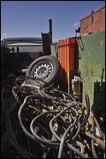 Junk Yard ART, The strong and contrasting colors of the Sky and these abandoned objects inspired me to select this place for a fun afternoon shooting pictures. , Alamosa, United States of America, Junk Yard