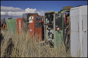 Junk Yard ART, The strong and contrasting colors of the Sky and these abandoned objects inspired me to select this place for a fun afternoon shooting pictures. , Alamosa, United States of America, Junk Yard