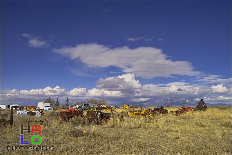 Junk Yard ART, The strong and contrasting colors of the Sky and these abandoned objects inspired me to select this place for a fun afternoon shooting pictures. , Alamosa, Colorado, Junk Yard, img20886.jpg