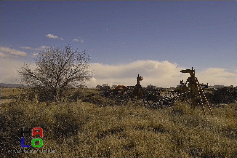 Junk Yard ART, The strong and contrasting colors of the Sky and these abandoned objects inspired me to select this place for a fun afternoon shooting pictures. , Alamosa, Colorado, Junk Yard, img20897.jpg