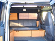 Interior Introduction of Big Blue, It's got everything. Pantry, Fridge, Heating, A/C, lots of Storage, plenty of water (hot for a shower), extra 3 Batteries with a 110V Inverter, CD/Radio, etc.etc., Truckee, United States of America, Big Blue