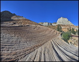 Zion National Park,  , 2006 / 04_20 NP Zion, Springdale, United States of America, Colorado Plateau, The Grand Staircase, Rock Formations, Trees, Mountains