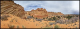South Coyote Buttes, Paria Canyon Vermilion Cliffs Wilderness Area, The Coyote Buttes South are close to the famous 'Wave'. Acceess to this area is limited to 20 Persons a day. A hiking Permit is required. Inquire at the Ranger station., 2006 / 04_21 Paria Wilderness, Page, United States of America, Panorama, The Wave, Coyote Buttes South, Paria Canyon, Vermilion Cliffs, Wilderness Area, Page, Kanab, petrified Sand Dunes, Wind, Erosion
