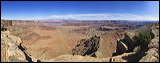 Overlook from Dead Horse Point, Island in the Sky, The deep blue lakes in far distance are not for pleasure but for Potash extraction in this highly fragile environment.<br>, 2006 / 04_10 NP Canyonlands Dead Horse Point, Moab, United States of America, Panorama, Dead Horse Point, Overlook, Desert, Colorado Plateau, The Grand Staircase, Potash