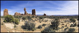 Balanced Rock in Garden of Eden, Arches National Park, Like most other formations, over time they all erode. For Balanced Rock the passes fast. Go see this beauty., 2006 / 04_11 NP Arches Garden of Eden, Moab, United States of America, Panorama, Garden of Eden, Arches National Park, Balanced Rock, Colorado Plateau, The Grand Staircase