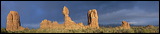Balanced Rock at Arches National Park, A gush of evening Sunlight blowing onto Balanced Rock at Arches National Park., 2006 / 04_14 NP Arches Sunset at Windows, Moab, United States of America, Balanced Rock, Canyon Lands, Colorado Plateau, The Grand Staircase