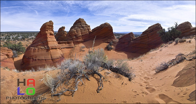 South Coyote Buttes, Paria Canyon Vermilion Cliffs Wilderness Area, The Coyote Buttes South are close to the famous 'Wave'. Acceess to this area is limited to 20 Persons a day. A hiking Permit is required. Inquire at the Ranger station., Page, Arizona, Panorama, The Wave, Coyote Buttes South, Paria Canyon, Vermilion Cliffs, Wilderness Area, Page, Kanab, petrified Sand Dunes, Wind, Erosion, 01344-01347.jpg