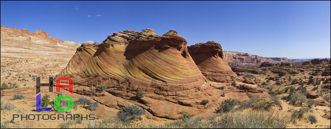 The Wave at Coyote Buttes, Paria Canyon and Vermilion Cliffs Wilderness area, The Coyote Buttes North in the Paria Canyon Vermillion Cliffs Wilderness Area. On the way to the Wave., Page, Arizona, Paria Canyon, Vermillion Cliffs, Wilderness Area, petrified Sanddunes, eroded Sanddunes, natural Colors, National Monument, Coyote Buttes North, 02190-02197_b.jpg