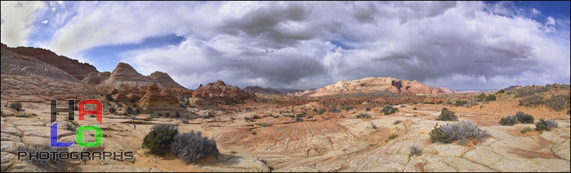 The Wave at Coyote Buttes, Paria Canyon and Vermilion Cliffs Wilderness area, The Coyote Buttes were formed mainly through the power of eroding winds. Wind brought in the layers of sand of various colors, later these layers petrified and now are eroded by wind again.<br>An amazingly special place worthwile visiting. Access is limited to 20 persons a day. A hiking permit is required. Inquire at the Ranger Station., Page, Arizona, Panorama, The Wave, Coyote Buttes South, Paria Canyon, Vermilion Cliffs, Wilderness Area, Page, Kanab, petrified Sand Dunes, Wind, Erosion, 02387-02394.jpg
