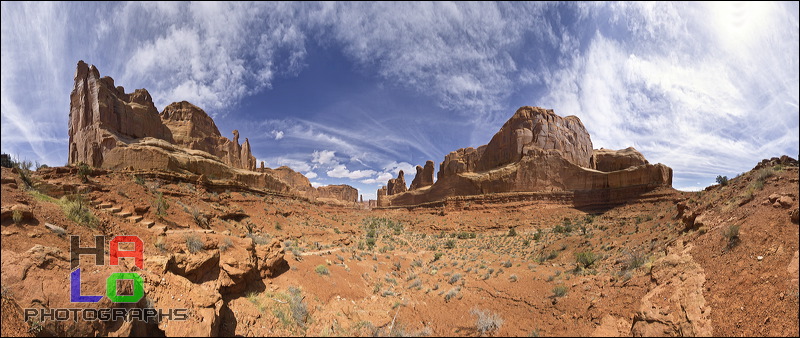 Park Avenue, Arches National Park, The towers of the real Park Avenue in NYC will most likely erode long before the towers here on Park Avenue in Arches National Park., Moab, Utah, Panorama, Park Avenue, Arches National Park, Canyon Lands, Towers, Colorado Plateau, The Grand Staircase, 22697-22759.jpg