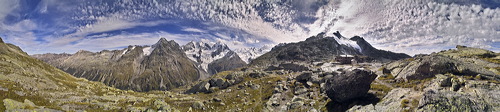 Fuorcla Surlej, Silvaplana, Grisons, Switzerland, Piz Corvatsch, Piz Roseg, Piz Morteratsch, Piz Tschierva, Piz Chalchagn, Piz Bernina, Piz Scerscen, Piz Glüschaint, Piz Fora