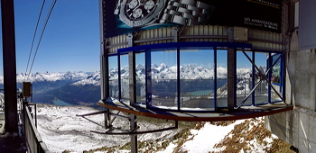Panorama of Piz Nair, St. Moritz, SWITZERLAND, The Aquarium, Over a time span of ten years the Engadin gets snow at least once in every month. This time it was mid July when a north-western cold front pushed aside a low laying moisture-ladden layer of air. The result unveiled freshly powdered marvelous mountain tops with snow and lavish greens in the valleys.,  